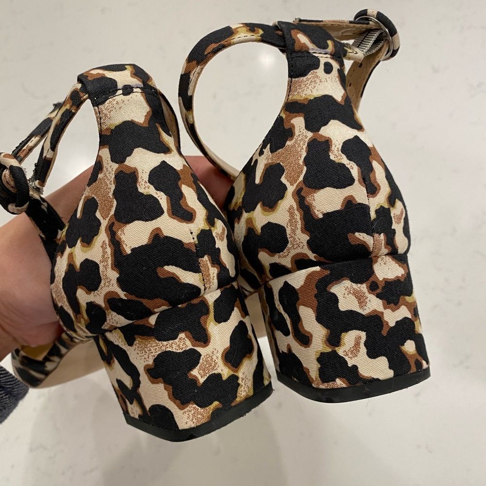 Cabi Leopard Print Ankle Strap Heels - image 6